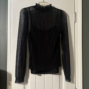 Wishlist Black Sheer Blouse